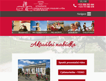 Tablet Screenshot of hotelstraznice.cz